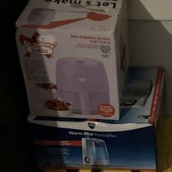 $40 For Both Brand New In Box  Air Fryer Is broken a little Bearly visible