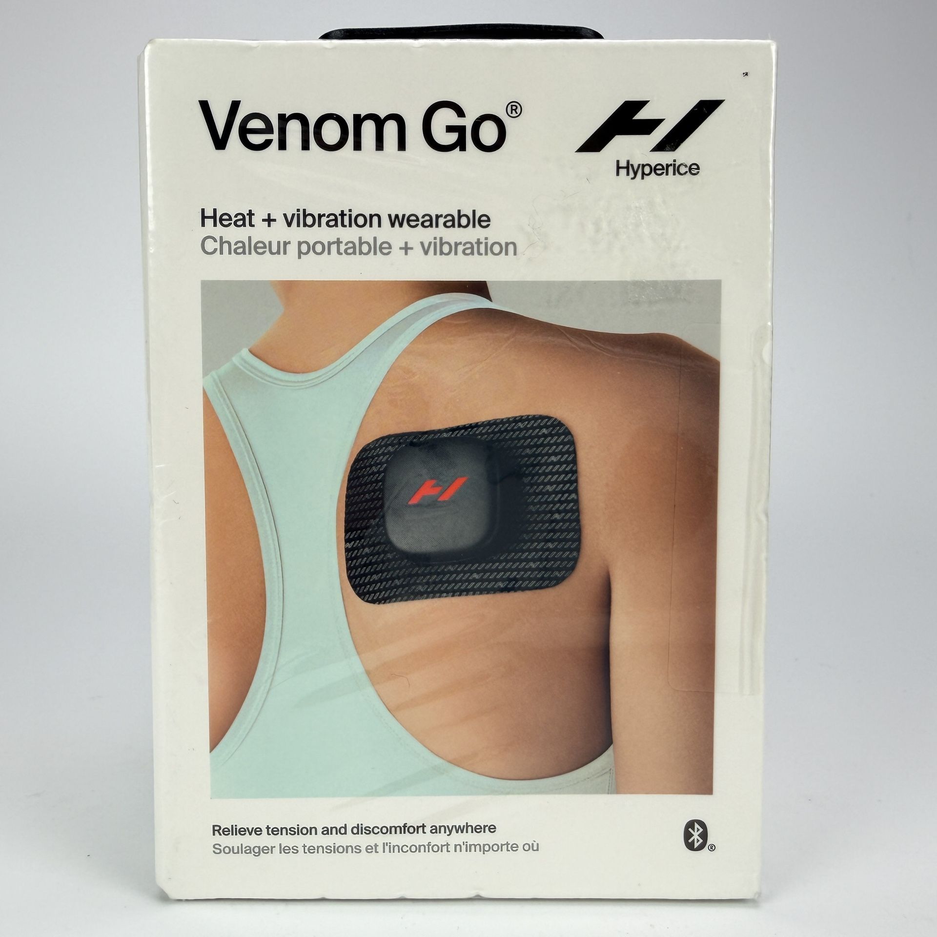 NEW Hyperice Venom Go Wearable Massager - Heat And Vibration - Black Bluetooth