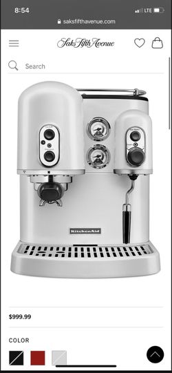 Kitchenaid White Pro Line Manual Espresso Maker With Dual Independent Boilers NEW
