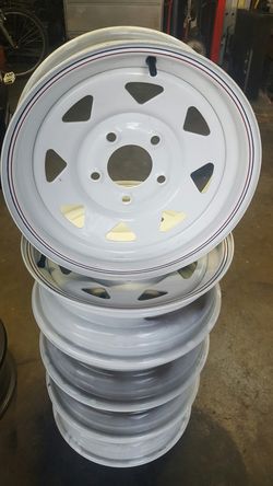 15x6 Trailer wheel set