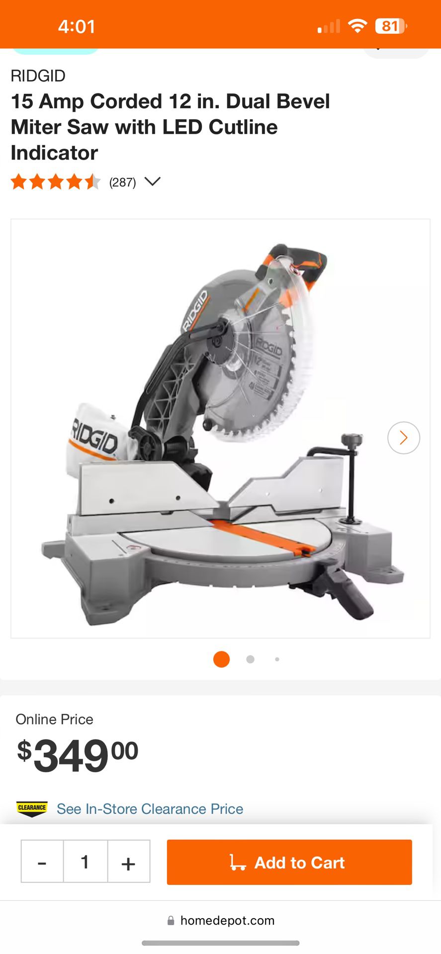 12 in. Dual Bevel Miter Saw with LED Cutline Indicator