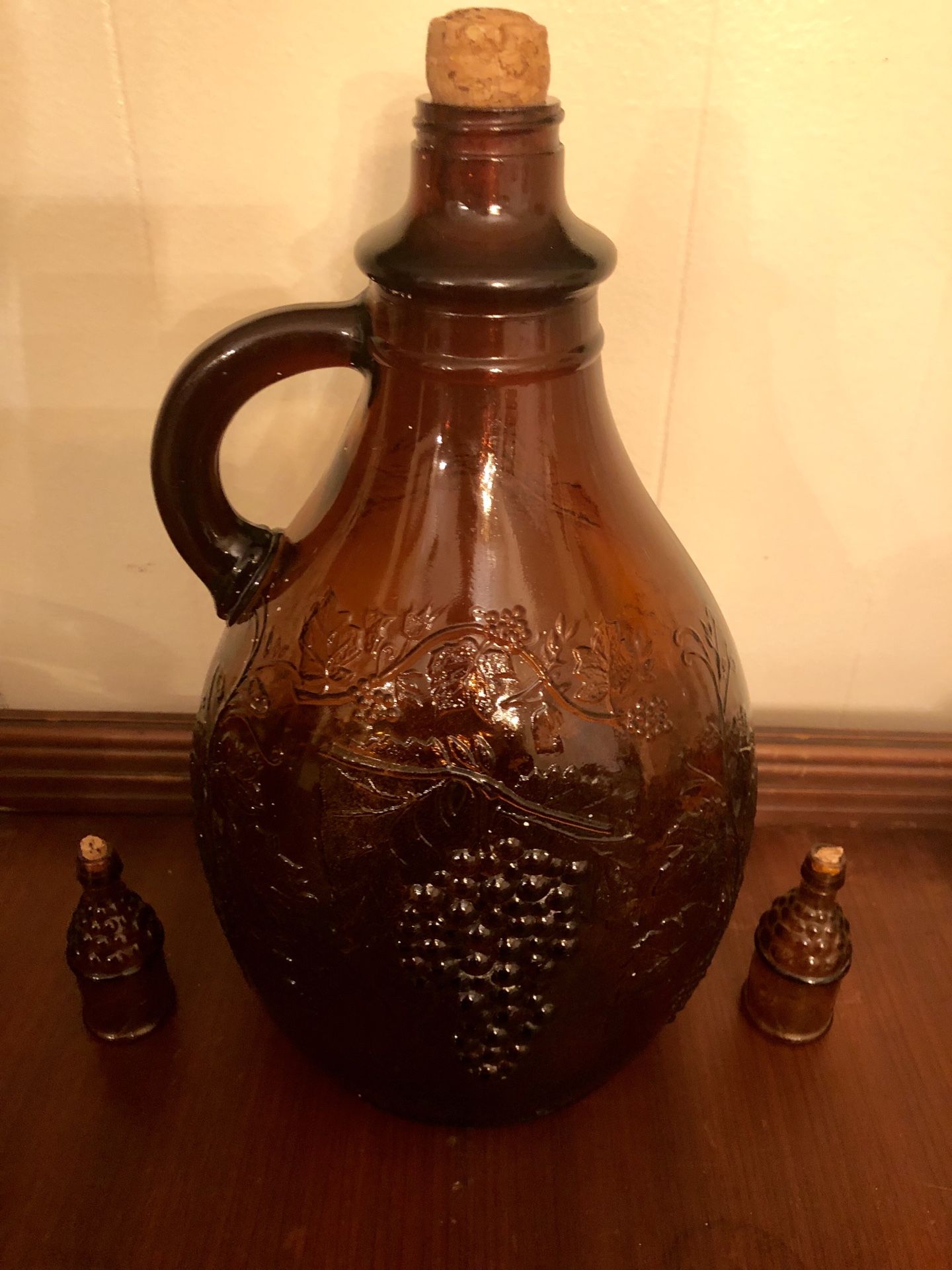Vintage Antique Brown 1 Gallon Wine Jug