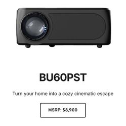 Projector, 6 Piece Surround Sound And Digital Projector Self Lock Screen 