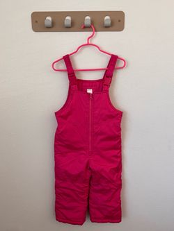 Carter’s Girls 3T Pink Snow Bib Overalls Winter Pants