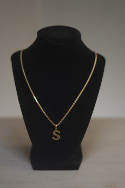 Real Gold Franco Chain 22inch With “S” Pendant 