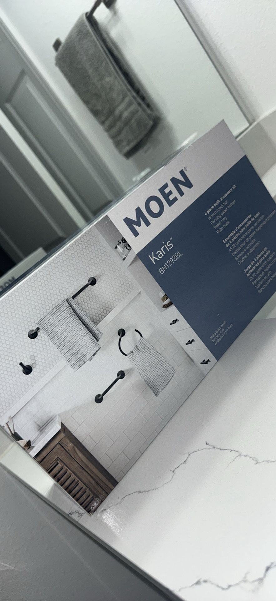 BRAND NEW MOEN Karis 4-Piece Bathroom Hardware Set – Matte Black