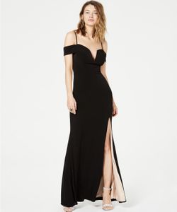 Off-the-shoulder Black Gown Size 7