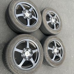 4 - 205/55r16 225/50r16 5x4.5 5x114.3 Stock AP1 AP2 Honda S2000 S2k AP1 Rsx Civic Accord Wheels Rims Good 80% Treads 2023 DOT Tires