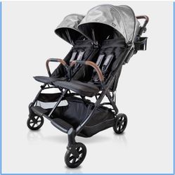 Strolee Lightweight Double Side by Side Stroller (v2 Shadow)