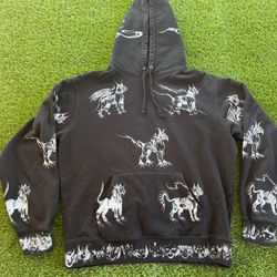 Supreme Hoodie Size Large Dogs Street Wear Hype Beast Pullover 