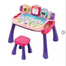 Toddler Explore and Write Desk, Pink and Purple