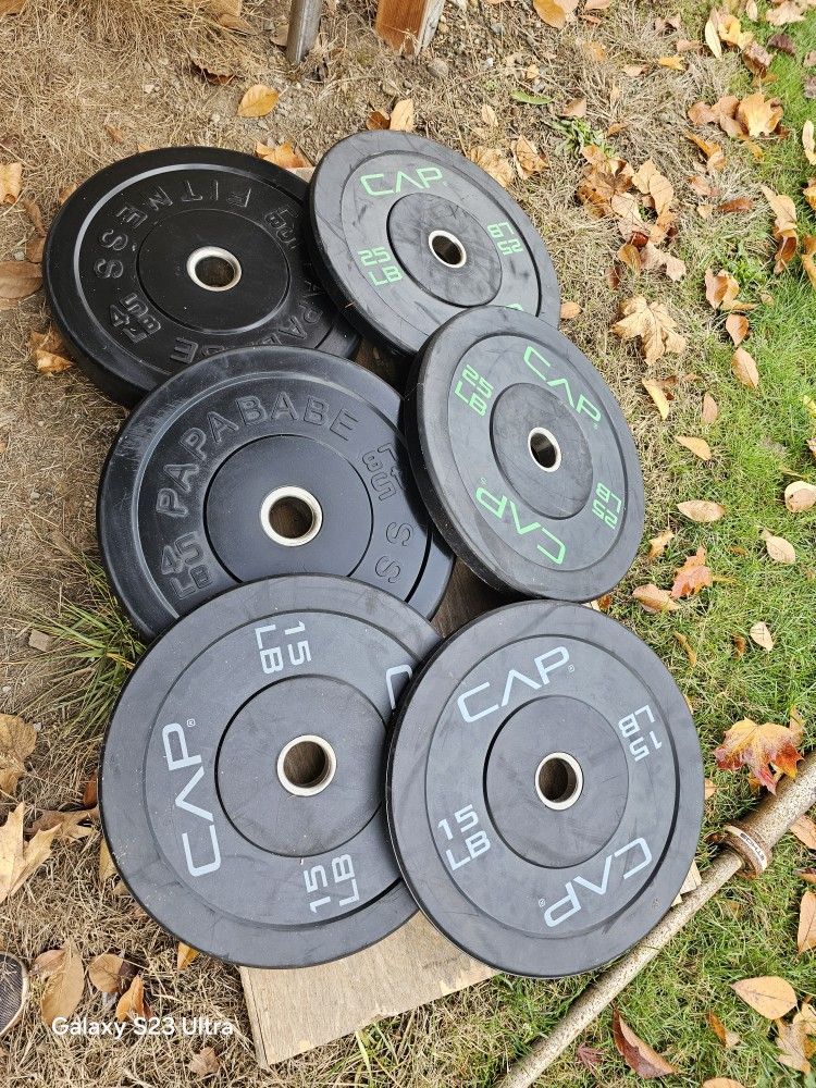 Bumper Plates And Barbell