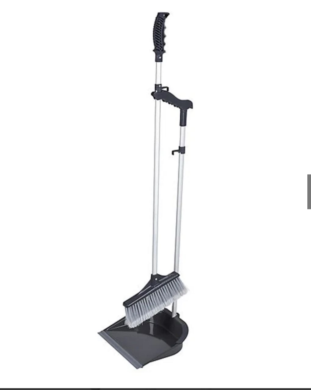 Broom With Steel Dust Pan Set, New