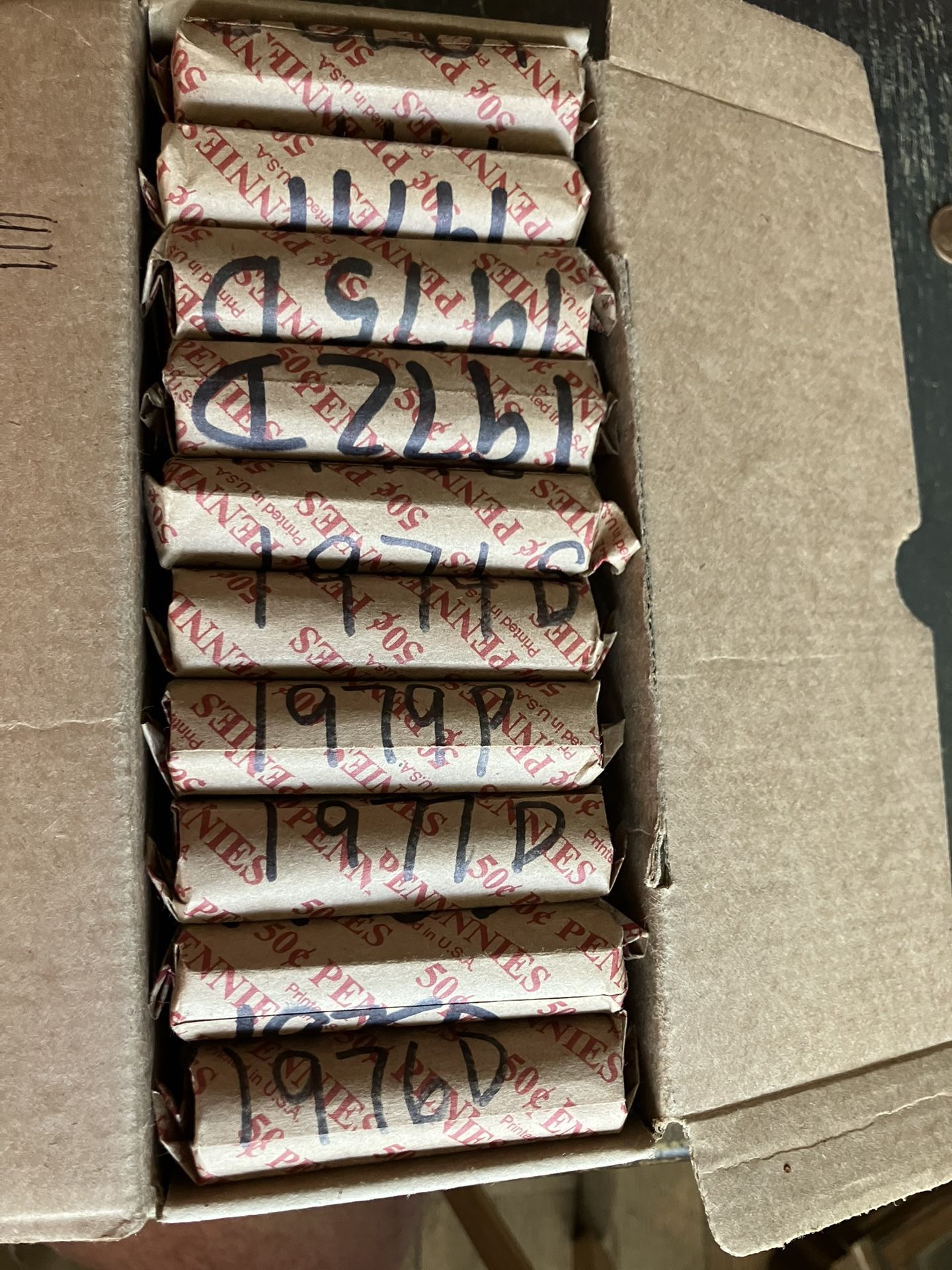 1970’s US copper pennies