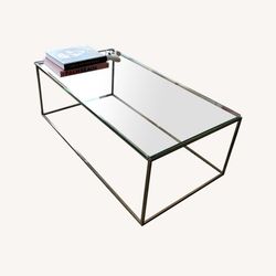 West Elm Box Glass Coffee Table