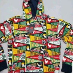 NEW BALANCE  COLLEGIATE AOP MT03544 MEN'S HOODIE SWEATER SIZE MEDIUM REGULAR FIT GRAPHIC ALL AROUND BRAND NEW WITH TAGS CHECK OUT THE REST OF MY OFFER