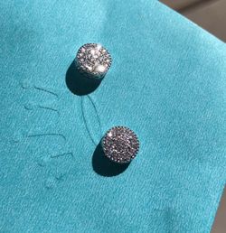 Moissonite earrings over sterling silver