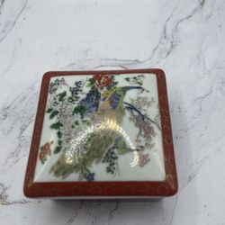 Vintage Asahi Ceramics Trinket Box Japan