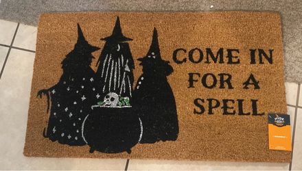 Halloween witch doormat