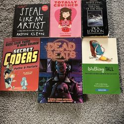 Lot of 7 Books – Steal Like an Artist, Secret Coders, Dead Beats, White Fang + More (Tween/Teen Mix)