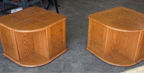 Free solid oak end tables