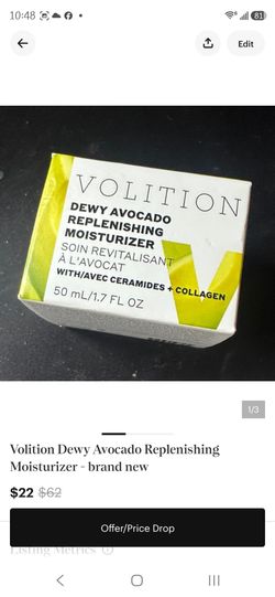 Volition Dewy Avocado Replenishing Moisturizer - brand new
