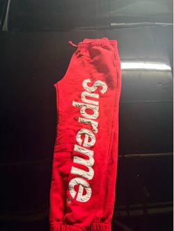 Large Supreme Satin Appliqué Sweatpant