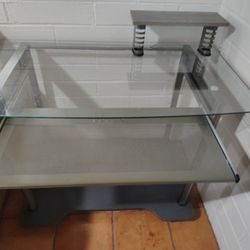 Glass Computer Table And Chair