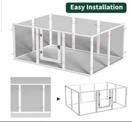 Clear Acrylic Dog Play Pen Indoor (White, 23.6H, 10)
Pet Enclosure for Small Dogs Cats, Outdoor Use