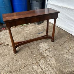 Vintage Wood Side Entry Table 