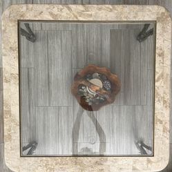 Coffee table -glass/marble