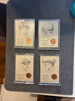 Authenticated Ink Beatles Coin Card Set