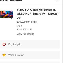 I WILL NOT RESPOND TO M, IS THIS STILL AVAILABLE!!!!            STILL IN BOX 50" VIZIO M6 SERIES, 4K, QLED HDR SMART TV, M50Q6J01,