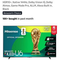 75 In Hisense FireTv