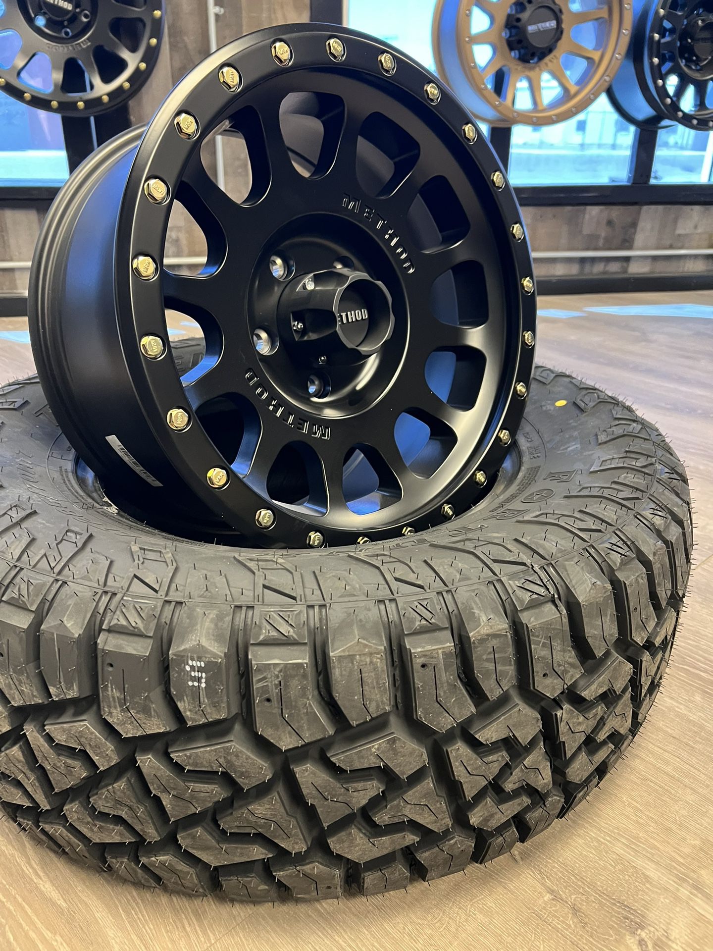 17x8.5 Method MR305 0mm 5x5 Matte Black Fit Jeep Wrangler/Gladiator W/(contact info removed) 