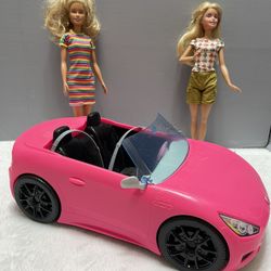 Barbie car w/ 2 barbie dolls