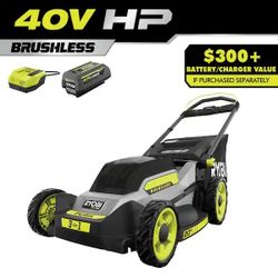 RYOBI 40V HP Brushless 20 in. Cordless Battery Walk Behind Push Mower with 6.0 Ah Battery and Charger