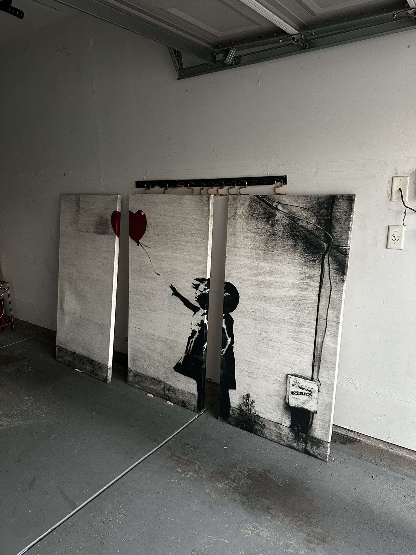 Large 3 Piece Banksy Canvas