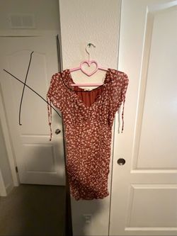 Brown flower, print dress size extra large