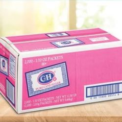 C & H Pure Cane Sugar 2000-1/10oz Packets 150 BOXES