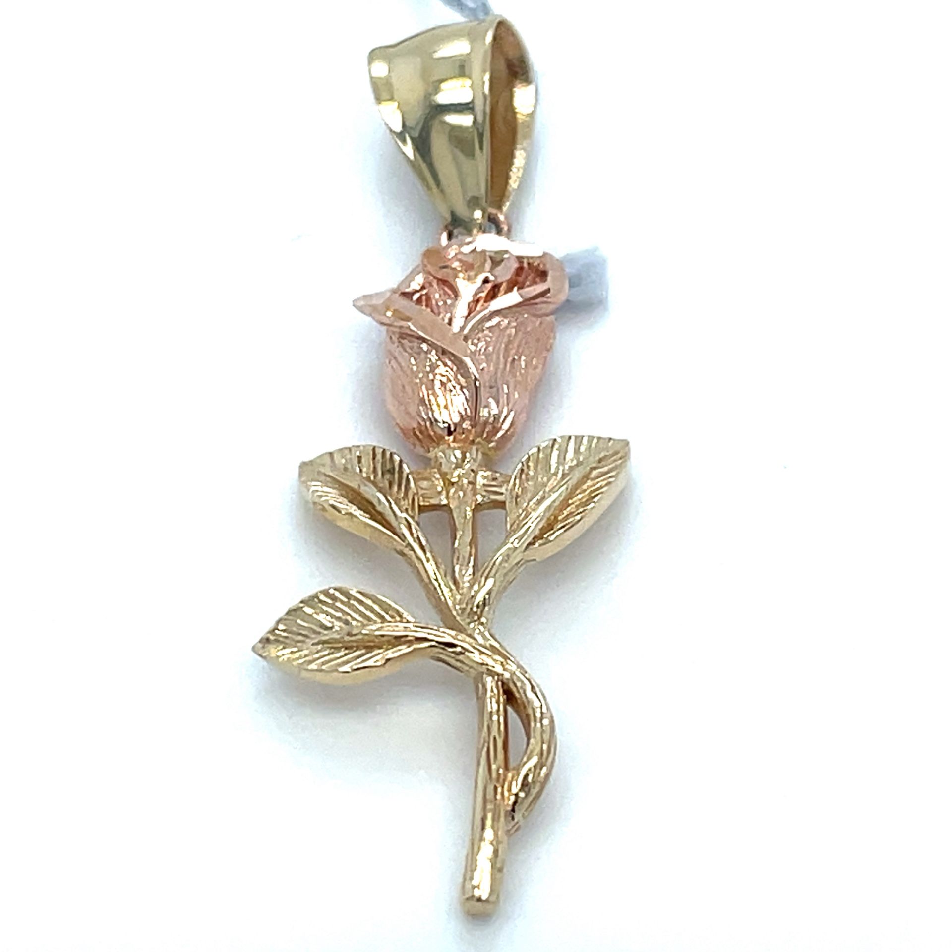 14Kt Two Tone Gold Rose Pendant 2.50g 203521