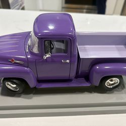 1997 ERTL  1956 Ford Street Rod Purple Pickup Truck, 1/18, Please Read.