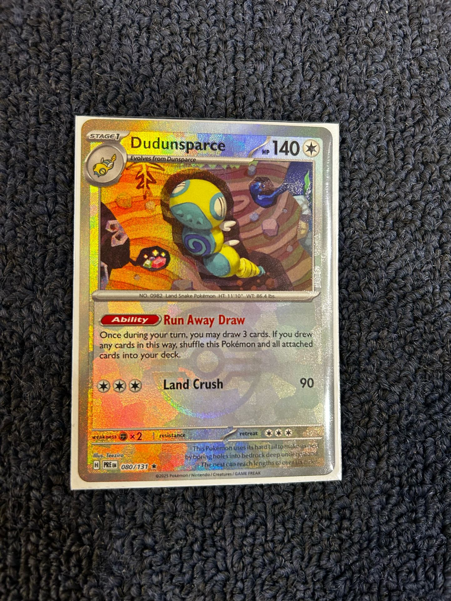 Pokémon Dudunsparce — SV 080/193 — Poke Ball Pattern Holo - Pack Fresh (NM/M) Pokemon