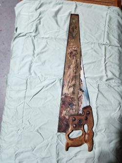 Hand-Painted Vintage Hand Saw Folk Art