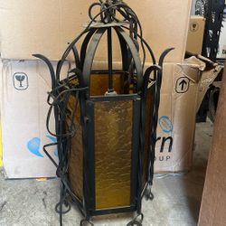 Wrought Iron , Stained Glass Lamp