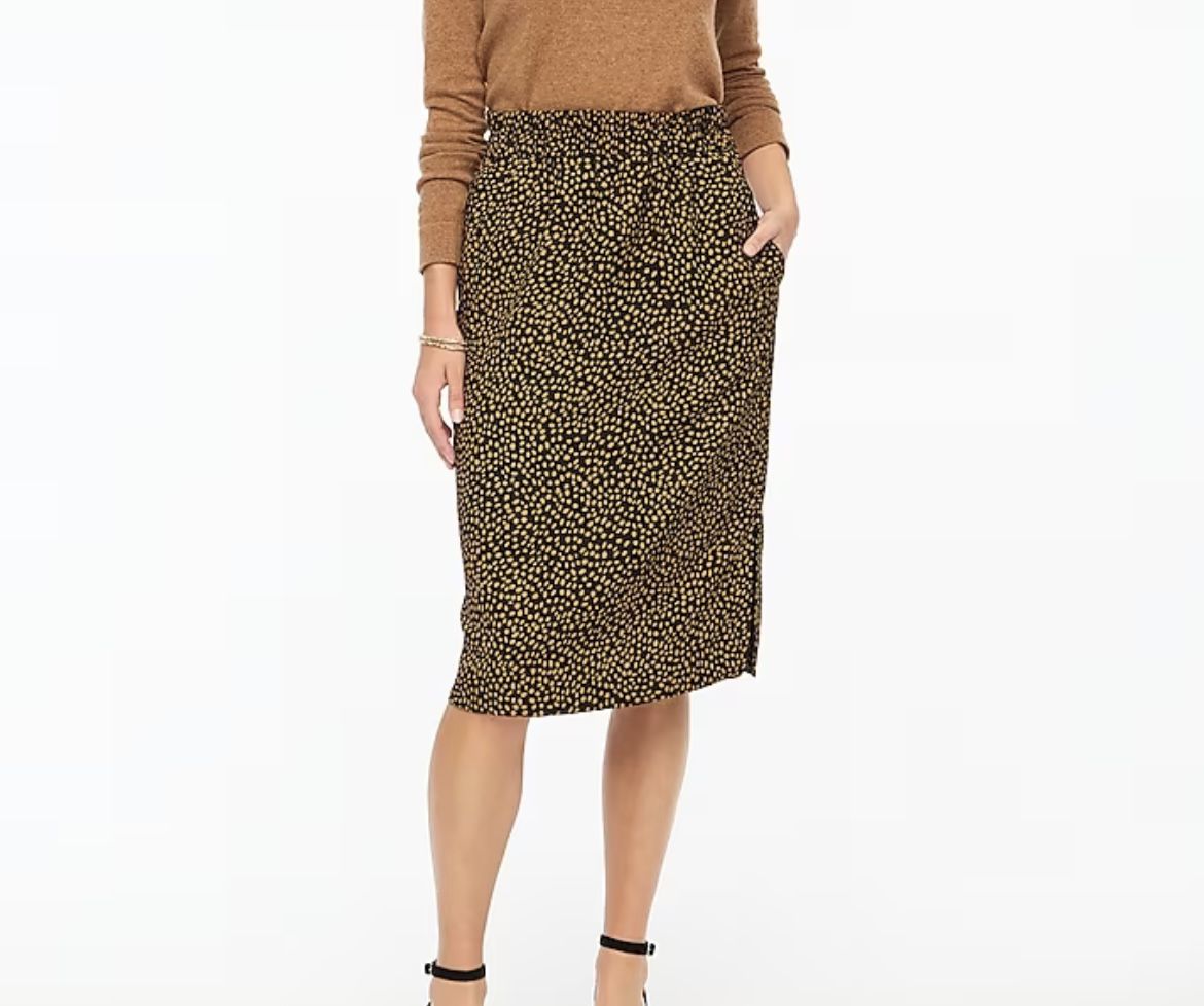 NWT J Crew pull on skirt, L