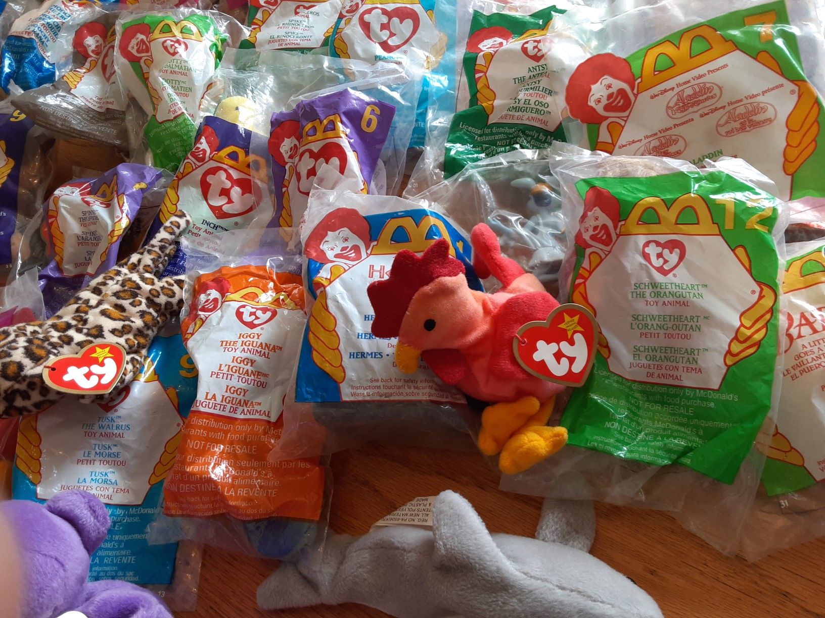 McDonald's Ty beanie babys Kellogg's toys