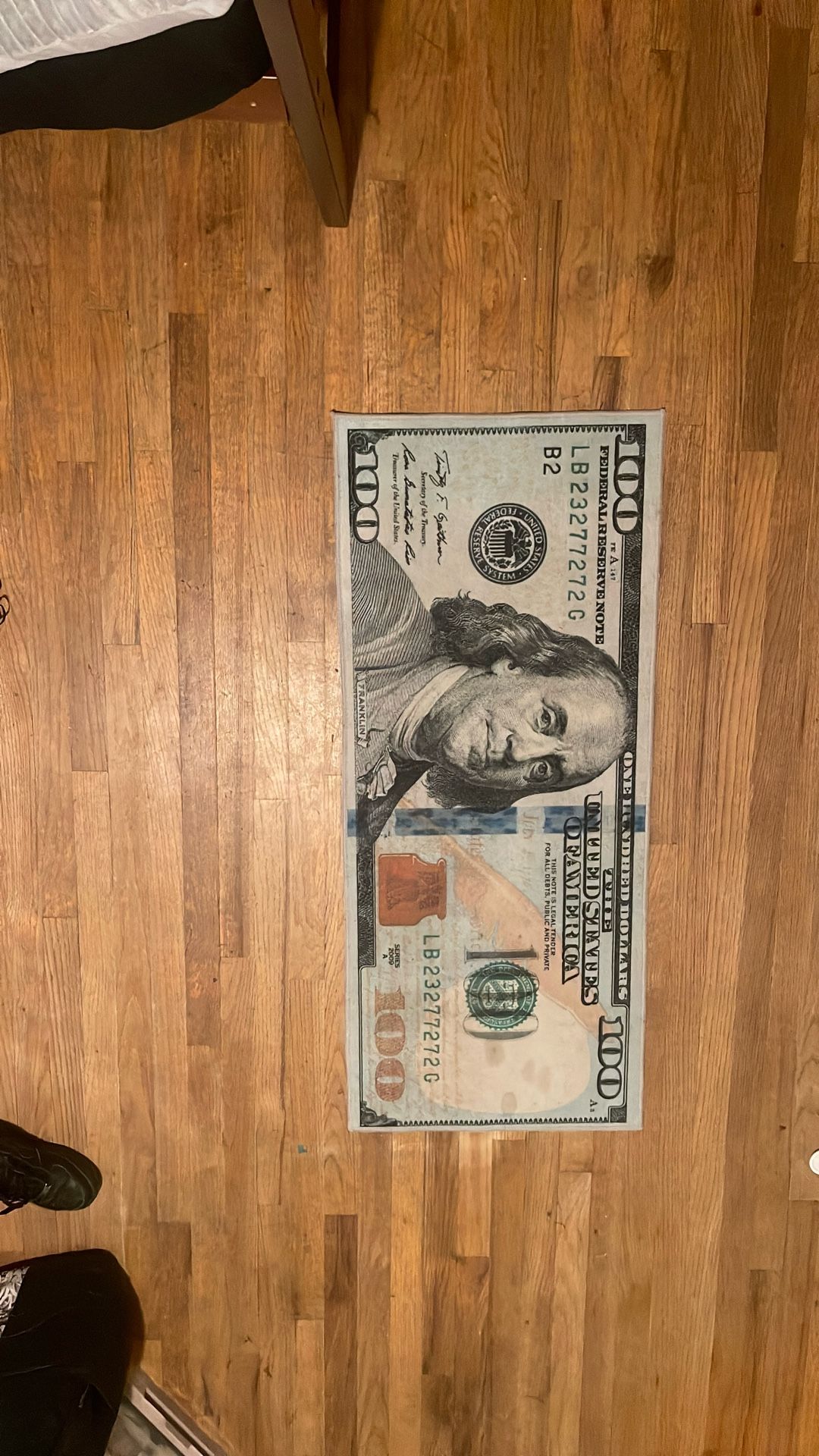 100 Dollar Bill Rug Not Free