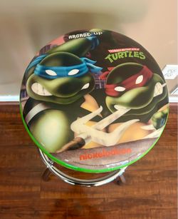 Arcade 1UP Teenage Mutant Ninja Turtles Video Game Collectible Rare 29.5 Inch Bar Stool