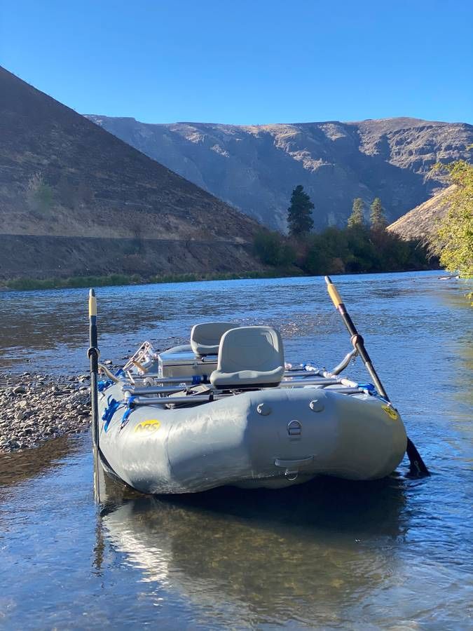 14' NRS "Otter Fishing Dodger XL" Raft w/ Frame, Oars, & More